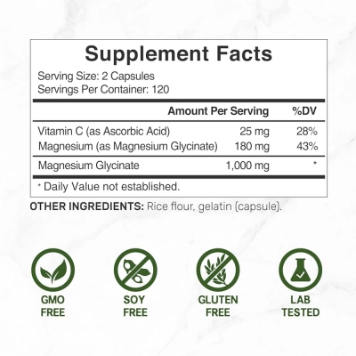 Magnesium Glycinate, 1000Mg, 240 Cápsulas, Deal Supplement
