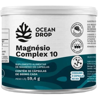Magnesio Complex 10, 90 Cápsulas, Ocean Drop