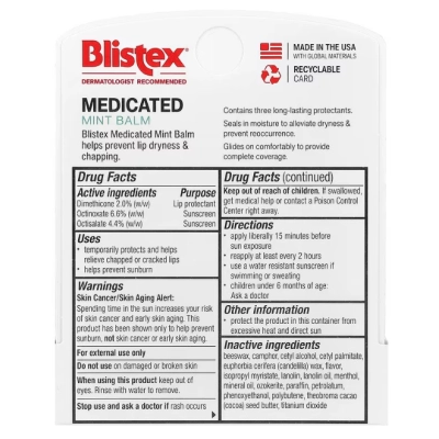 Protetor Labial, Protetor Solar Medicinal, Sabores, 4,25g, Blistex