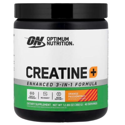 Creatina+, 360g Sabor Laranja e Maracujá, Optimum Nutrition