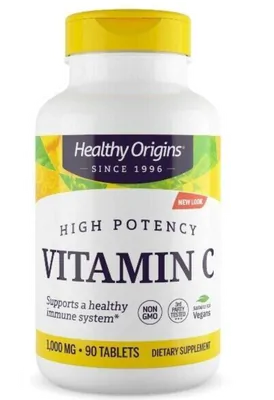 Vitamina C 1000mg, 90 comprimidos, Healthy Origins