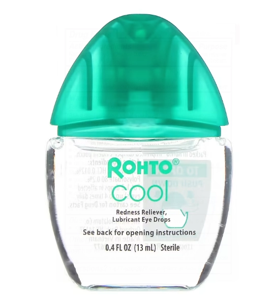 Colírio Refrescante, Dupla Ação para Alívio de Vermelhidão e Secura, 13ml, Rohto
