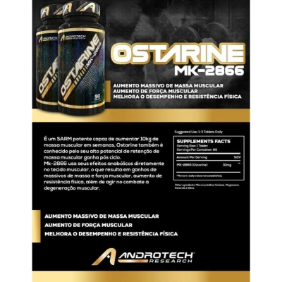 Ostarine MK-2866, 10mg, 90 Tablets, Androtech Research