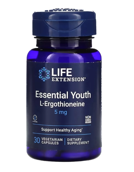 L-ergothioneine, Essencial para a Juventude, 5mg, 30 Cápsulas, Life Extension