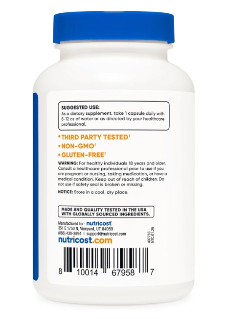 Yohimbina HCL, 5mg, 240 Cápsulas, Nutricost