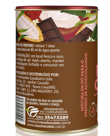 Rosa Choc, Achocolatado em Pó, Para Fases do Ciclo Feminino, 154g Sabor Chocolate Belga, Organify