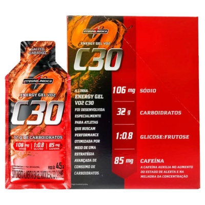 VO2 Energy Gel, Repositor Energético, Caixa com 10 Unidades Sabor Caramelo Salgado,  Integralmedica