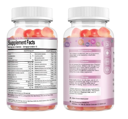 Multivitamínico Feminino, 60 Gomas Sabor Morango Sem açúcar, Totaria Health
