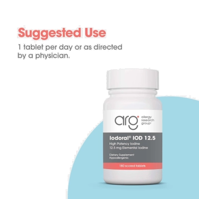 Optimox Iodoral, 12.5mg, 180 Tablets, ARG