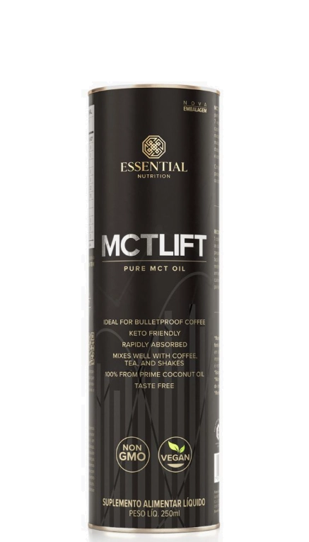 MCT Lift,  Óleo de Coco Ultrapurifica, 250ml, Essential Nutrition