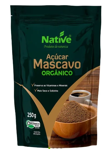 Açúcar Mascavo Orgânico, 250g, Native