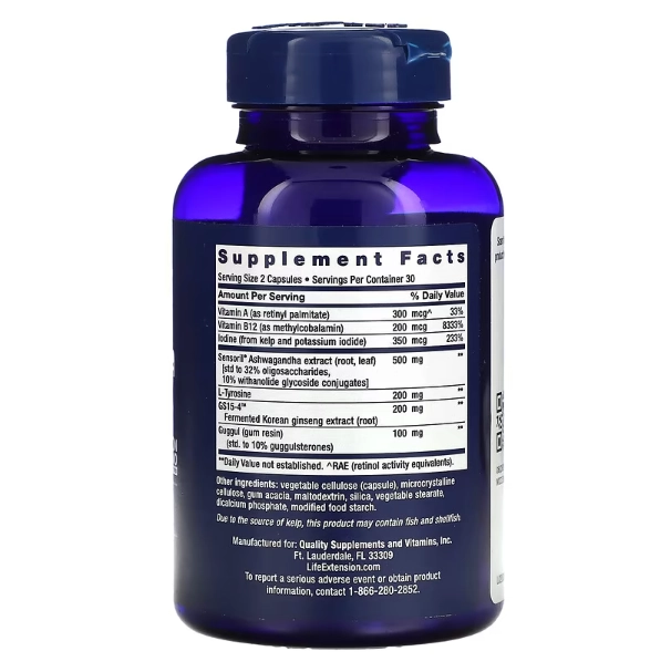 Thyroid Support Complex, 60 Cápsulas, Life Extension