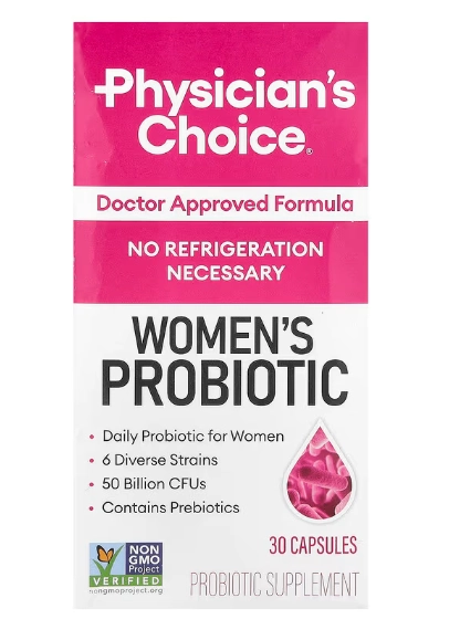 Probiótico Feminino, 50 Bilhões de UFCs, 30 Cápsulas, Physician's Choice