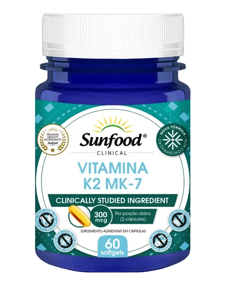 Vitamina K2 Mk-7 150mcg, 60 Softgels, Sunfood