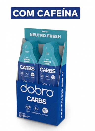Carbs Gel, Sabor Neutro Fresh, Com Cafeína, 30g cada, Caixa com 10, Dobro