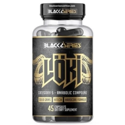 LOKI, Força e Aumento da Massa Muscular, 45 Cápsulas, Black Series
