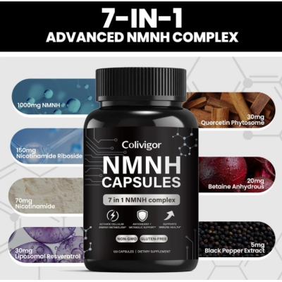 NMNH Lipossomal 1000mg, Formula 7 em 1, 120 Cápsulas, Colivigor