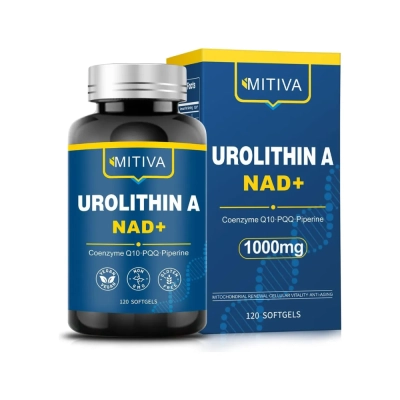 Urolithin A Nad+, 1000mg, 120 Cápsulas, Mitiva 