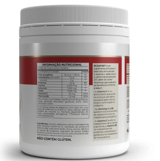 BCAA Fort, 210g Sabor Tangerina, Vitafor