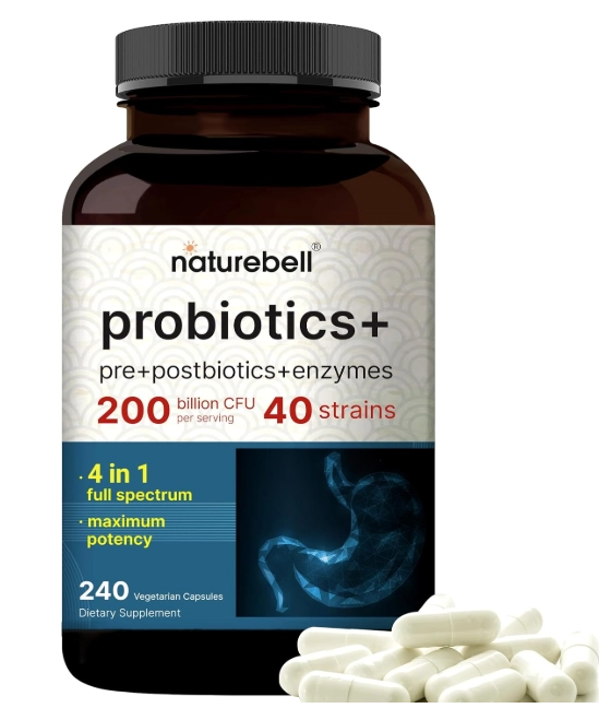 Probióticos 200 bilhões de UFC, 240 Cápsulas, NatureBell