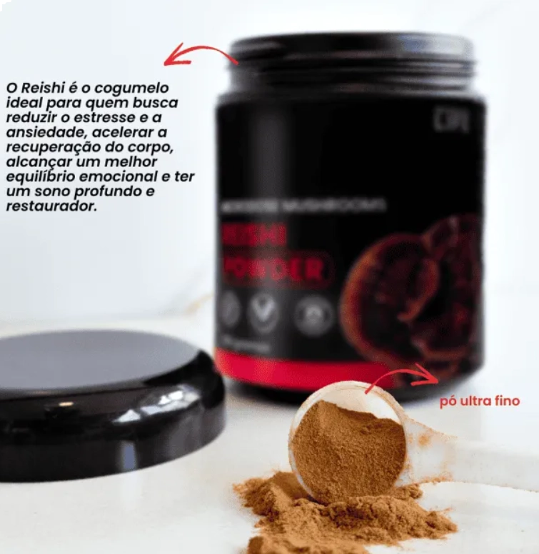 Extrato Puro e Concentrado, Cogumelo Reishi Powder, 100g em Pó, Microdose Life
