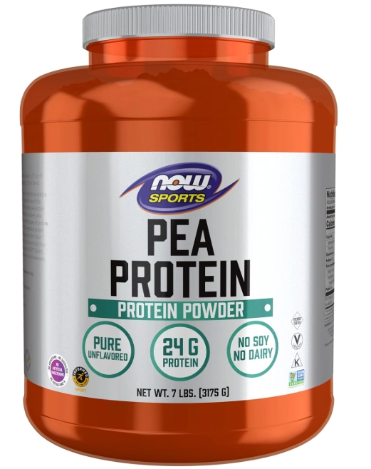Pea Protein, Proteína de Ervilha, 3,175kg Sem Sabor, Now