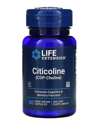 Citicoline CDP-Colina, 250mg, 60 Cápsulas, Life Extension