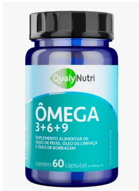 Ômega 3 6 9, 1000mg, 60 Cápsulas, QualyNutri