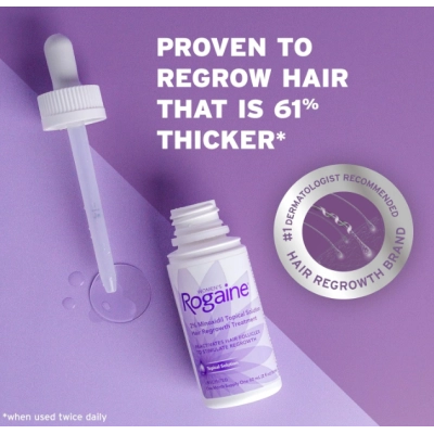 Rogaine para crescimento capilar feminino, Minoxidil 2%, 60ml