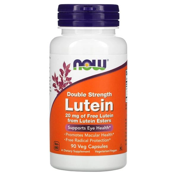 Luteína, 20Mg, Força Dupla, 90 Cápsulas, Now