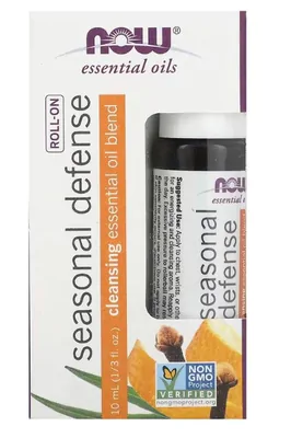 Óleos Essenciais, Roll-On de Defesa Sazonal, 10 ml, Now