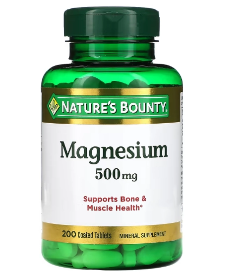 Magnésio 500mg, 200 Comprimidos, Nature's Bounty