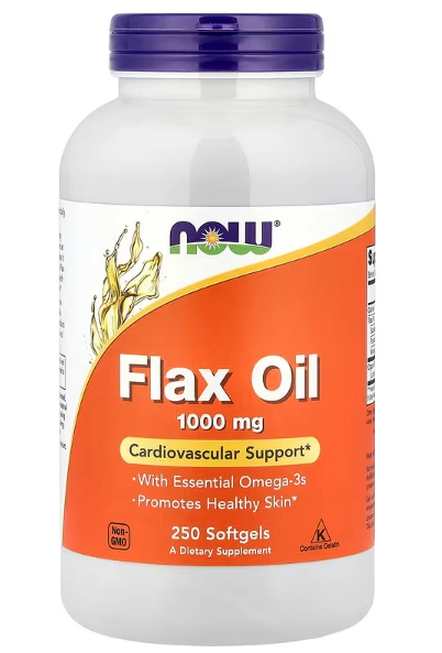 Flax Oil, Óleo de Linhaça com Ômega-3 Essencial, 250 Cápsulas, Now