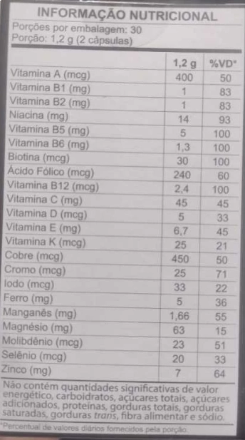 Polivitamínico AZ 500mg para Mulheres, 60 Cápsulas, Gold Lab