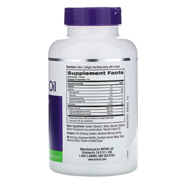 Ômega 3 EPA 540MG/ DHA 360MG, 120 Cápsulas, Vitafor