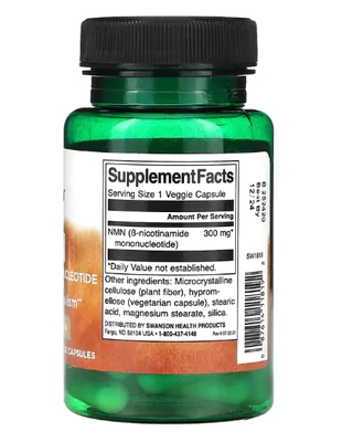 NMN, 300mg, 30 Cápsulas, Swanson