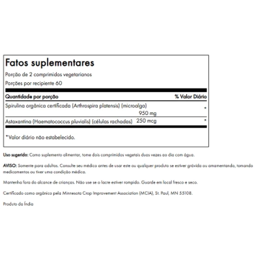 Spirulina e Astaxantina, 120 Cápsulas, Swanson