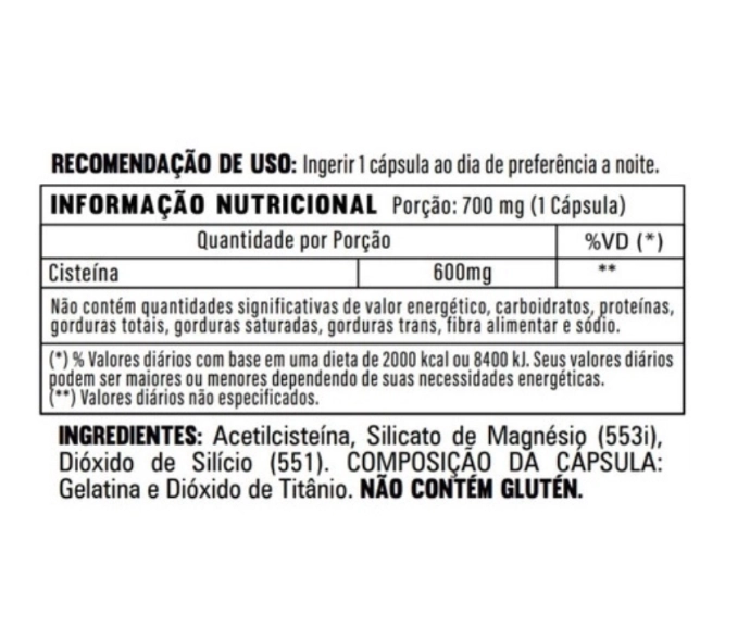 NAC (N-Acetilcisteína), 600mg, 30 Cápsulas, Flora Nativa