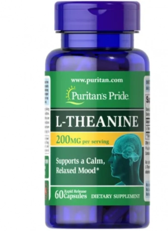 L-Theanine, 200mg, 60 Cápsulas, Puritan's Pride