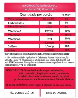 Pitaya, 500mg, 60 Cápsulas, Muwiz