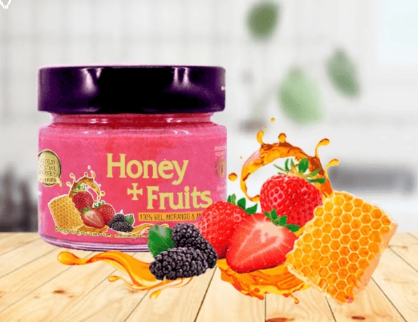 Honey + Fruits, Mel com Morango e Amora, 250g, ‎Apis Nativa