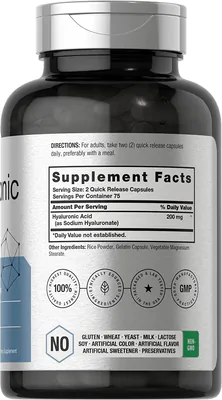 Ácido Hialurônico, 200mg, 150 Cápsulas, Horbaach