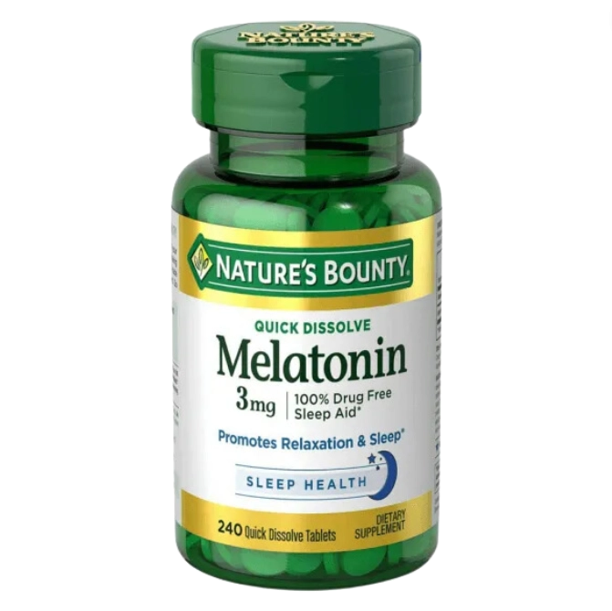 Melatonina, 3mg, Sublingual, 240 Comprimidos, Nature's Bounty