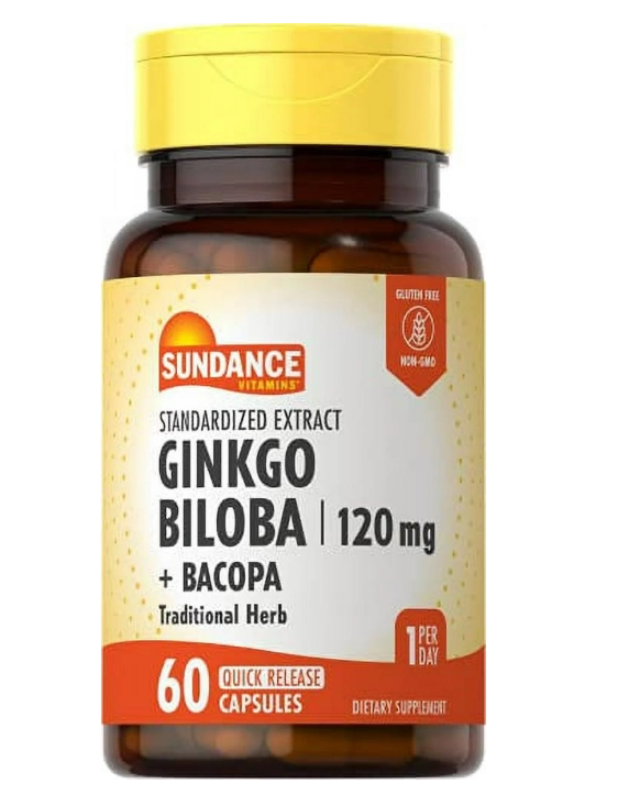 Ginkgo Biloba 120mg Plus, 60 Cápsulas, Sundance