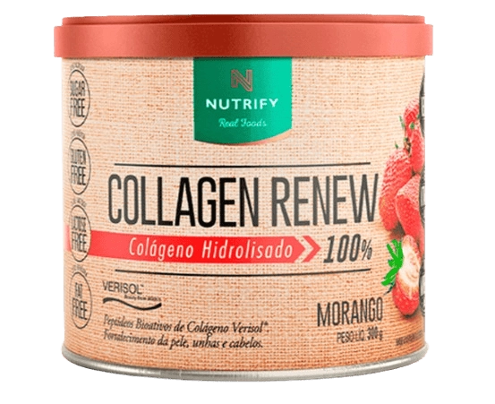 Collagen Renew, Colágeno Hidrolisado em Pó 300g Sabores, Nutrify
