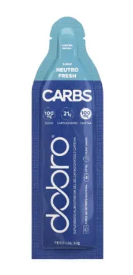 Carbs Gel, Sabor Neutro Fresh, Com Cafeína, 30g cada, Caixa com 10, Dobro