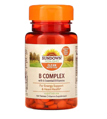 Complexo B, 100 Comprimidos, Sundown