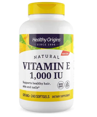 Vitamina E 1000UI, 240 Softgels, Healthy Origins