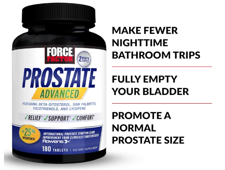 Prostate Advanced, Saúde da Próstata e do Trato Urinário Masculino, 180 Comprimidos, Force Facto