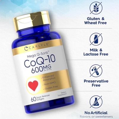 CoQ-10, 600mg, 60 Softgels, Carlyle
